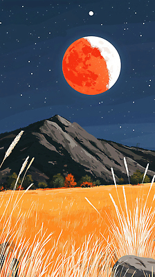 JPG 별 컬러 일러스트 자연 밤하늘 하늘 산 풍경 초원 농경지 고요 일몰 감상 가을 대기 체험 저녁 조화 뷰티풀 국내일러스트 AI일러스트 AI콘텐츠 자연요소 계절 컨셉 농장 노을 야간 생태계 파일형식