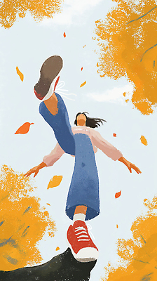 JPG 드레스 여유 예술 운동화 낙엽 일러스트 모션 자연 하늘 바람 밝음 풍경 소녀 청춘 자유 도전 가을 즐거움 색감 창의성 국내일러스트 AI일러스트 AI콘텐츠 자연요소 옷 계절 여자 감정 어린이 신발 컨셉 잎 날씨 생태계 파일형식