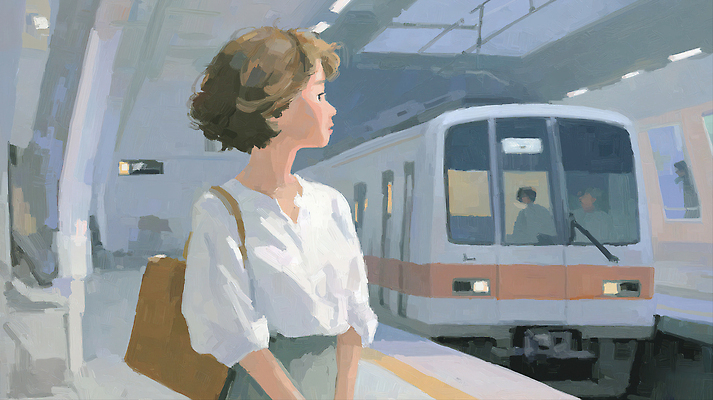 JPG 여행 포즈 이동 생각 일러스트 아침 사람 풍경 소녀 일상 기차 도시 시간 기다림 분위기 역 기차역 설렘 외모 국내일러스트 AI일러스트 AI콘텐츠 주간 여자 어린이 육상교통 컨셉 교통시설 모션 대중교통 라이프 파일형식