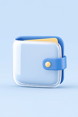 JPG 모양 편집이미지 디자인 컬러 백그라운드 일상 파란색 반사 지갑 고급 오브젝트 부드러움 소지품 편집3D AI컴퓨터그래픽 AI콘텐츠 컨셉 라이프 3D 감각 파일형식