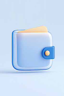 JPG 편집이미지 디자인 패션 일상 생활 파란색 깨끗함 공간 지갑 오브젝트 모던 질감 심플 부드러움 스타일 편집3D AI컴퓨터그래픽 AI콘텐츠 컬러 컨셉 라이프 3D 감각 파일형식