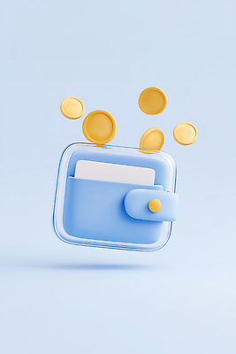 JPG 편집이미지 디자인 옷 돈 금융 경제 파란색 거래 지갑 소비 오브젝트 결제 금화 재정 편집3D AI컴퓨터그래픽 AI콘텐츠 카드프레임 컬러 프레임 3D 재산 황금 파일형식