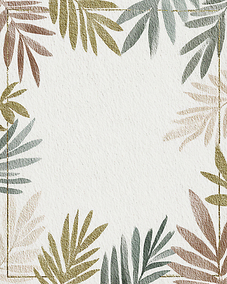 JPG 식물 디자인 컬러 백그라운드 잎 패턴 일러스트 자연 수채화 미술 풍경 그래픽 장식 흰색 테두리 심플 부드러움 뷰티풀 국내일러스트 AI일러스트 AI콘텐츠 무늬 문화예술 감각 생태계 파일형식