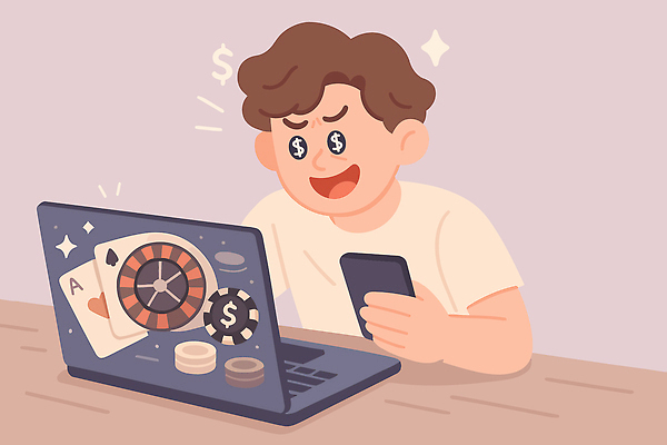 남자 돈 일러스트 기술 표정 스마트폰 컴퓨터 게임 우승 사회 즐거움 카지노 룰렛 흥미 기획사 도박중독 사이버도박 국내일러스트 AI파일 카드프레임 감정 컨셉 회사 놀이 프레임 사람 전자제품 핸드폰 스마트기기 최고 재산 도박 중독 공동체 파일형식 벡터