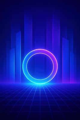 JPG 편집이미지 디자인 예술 컬러 백그라운드 미래 조명 그래픽 디지털 기둥 도시 원형 구조물 모던 네온 편집3D AI컴퓨터그래픽 AI콘텐츠 도형 건축 컨셉 3D 파일형식