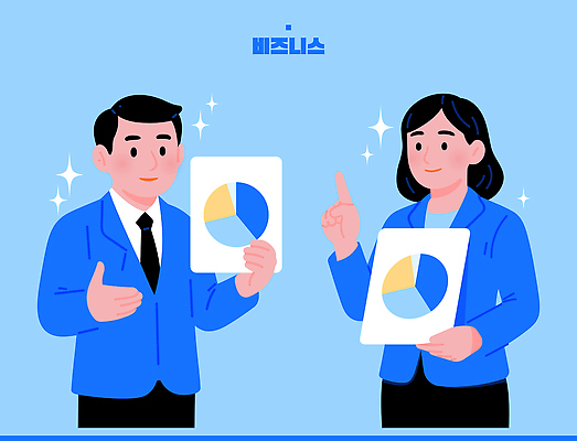 디자인 여자 남자 일러스트 비즈니스 모션 회의 그래프 협력 대화 설명 정장 손짓 자료 정보 전문직 프레젠테이션 서류판 의사소통 국내일러스트 AI파일 직업 옷 말하기 사람 사무용품 파일형식 벡터