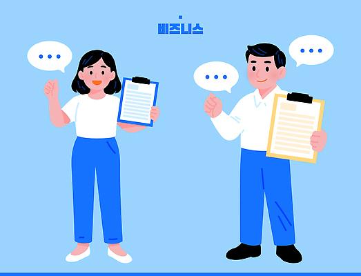 디자인 여자 남자 백그라운드 일러스트 비즈니스 모션 회의 협력 직장 표정 설명 일상 파란색 자료 업무 전문직 문서 의견 소통 국내일러스트 AI파일 직업 컬러 컨셉 회사 사람 라이프 작업 파일형식 벡터