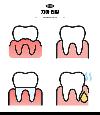 일러스트 건강 치과 관리 그래픽 치료 청결 양치 치아 구강 예방 치약 단계 방법 잇몸 정기검진 국내일러스트 AI파일 신체 의학 병원 위생용품 진료 입 소화기관 위생 파일형식 벡터