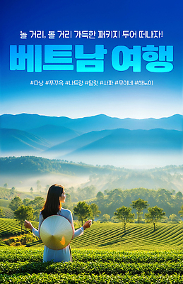 PSD 편집이미지 문화 여유 여행 자연 하늘 미소 사람 풍경 야외 초록색 계곡 언덕 베트남 의료성형뷰티 이미지편집 감정 컬러 표정 동남아시아 생태계 파일형식