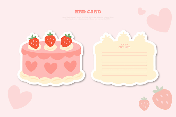기념일 감정 컬러 일러스트 선물 그래픽 장식 파티 축제 생일 생일축하 생일카드 딸기케이크 분홍색배경 국내일러스트 AI파일 카드프레임 분홍색 백그라운드 딸기 카드_감사 프레임 이벤트 케이크 축하 파일형식 벡터