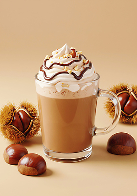 JPG 편집이미지 커피 음료 디저트 초콜릿 거품 가을 달콤 차가움 밤 편안함 즐거움 브런치 부드러움 편집실사 AI포토 AI콘텐츠 계절 감정 음식 식사 견과류 감각 맛 CG 파일형식