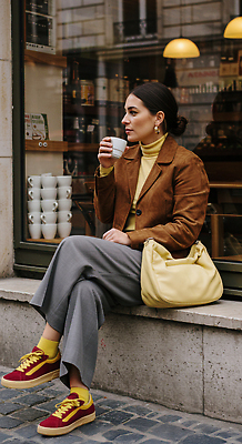 JPG 편집이미지 여자 여유 커피 음료 대화 앉기 카페 도시 센터 즐거움 눈길 오후 의료성형뷰티 스타일 편집실사 AI인물포토 AI콘텐츠 감정 길 모션 눈_날씨 말하기 사람 상점 CG 파일형식 AI포토