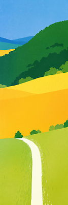 JPG 여유 일러스트 자연 하늘 산 풍경 초원 야외 일상 여름 평화 산책로 숲 조용 뷰티풀 풍경화 국내일러스트 AI일러스트 AI콘텐츠 계절 감정 길 컨셉 라이프 그림 생태계 파일형식