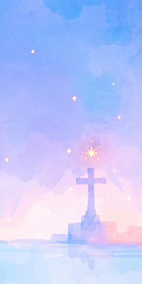 JPG 감정 별 기독교 종교 상징 컬러 십자가 일러스트 자연 하늘 형상 풍경 빛 평화 일출 고요 일몰 기도 뷰티풀 국내일러스트 AI일러스트 AI콘텐츠 자연요소 컨셉 노을 생태계 파일형식