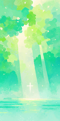 JPG 나무 기독교 여유 십자가 일러스트 자연 생명 풍경 초록색 빛 햇빛 크리스마스트리 평화 스크린 소리 광선 기운 숲속 숲 힐링 조용 뷰티풀 국내일러스트 AI일러스트 AI콘텐츠 식물 감정 종교 컬러 컨셉 크리스마스 태양 생태계 파일형식
