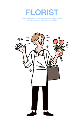 직업 캐릭터 손 꽃 행복 여유 컬러 꽃다발 일러스트 미소 손짓 농장 장미 상점 분위기 고객 작품 베이스 플로리스트 국내일러스트 AI파일 식물 감정 컨셉 농업 모션 현악기 표정 미술 신체부위 파일형식 벡터