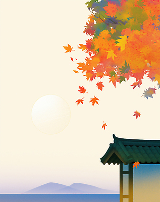 JPG 전통 문화 바다 단풍 일러스트 자연 하늘 산 한옥 풍경 평화 노을 고요 산책 가을 떨어짐 저녁 조화 뷰티풀 색감 국내일러스트 AI일러스트 AI콘텐츠 자연요소 한국전통 계절 컨셉 고건축 잎 휴식 야간 생태계 파일형식