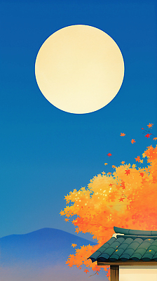 JPG 실루엣 단풍 잎 일러스트 자연 하늘 단풍나무 산 풍경 평화 고요 보름달 가을 농촌 저녁 신비 뷰티풀 풍경화 국내일러스트 AI일러스트 AI콘텐츠 나무 식물 계절 컨셉 촬영기법 달 시골 야간 그림 생태계 파일형식