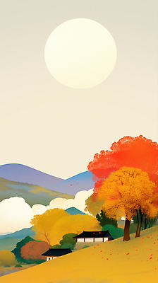 JPG 나무 구름 컬러 일러스트 자연 휴식 산 풍경 햇빛 산책로 가을 시골 편안함 조화 뷰티풀 색감 풍요 전경 국내일러스트 AI일러스트 AI콘텐츠 자연요소 식물 계절 길 컨셉 태양 감각 생태계 파일형식 탑뷰