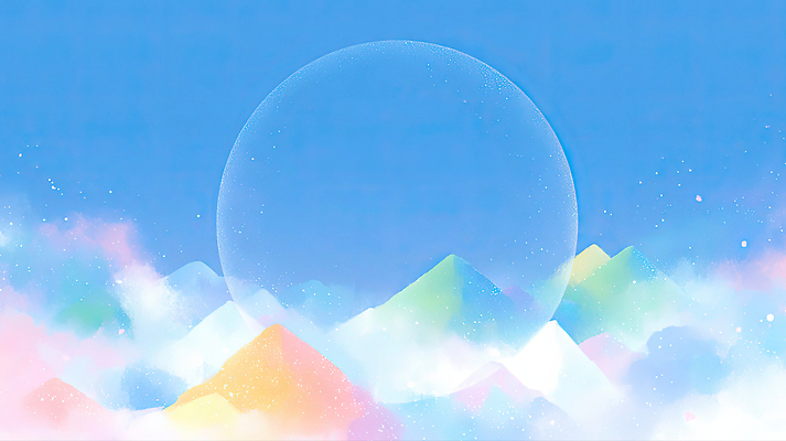 JPG 구름 컬러 하늘색 일러스트 상상 자연 하늘 산 풍경 일상 반사 꿈 대기 원형 신비 시원함 조화 뷰티풀 몽환 국내일러스트 AI일러스트 AI콘텐츠 자연요소 도형 컨셉 라이프 파란색 생태계 파일형식