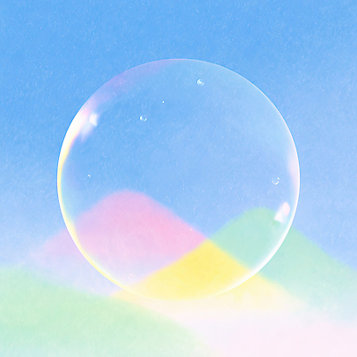 JPG 감정 컬러 백그라운드 일러스트 자연 놀이 하늘 날씨 공중 여름 빛 평화 고요 투명 비눗방울 신비 장면 부드러움 국내일러스트 AI일러스트 AI콘텐츠 계절 컨셉 감각 생태계 파일형식
