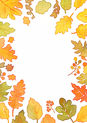 JPG 디자인 계절 예술 컬러 백그라운드 단풍 일러스트 자연 나뭇잎 수채화 프레임 장식 공백 가을 분위기 배열 감성 뷰티풀 창의성 국내일러스트 AI일러스트 AI콘텐츠 컨셉 잎 생태계 파일형식