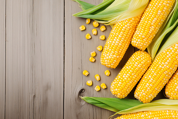 JPG 편집이미지 음식 재료 자연 한국 건강 옥수수 요리 여름 농작물 수확 신선 낟알 나무탁자 풍요 편집실사 AI포토 AI콘텐츠 계절 아시아 컨셉 농업 탁자 곡류 CG 생태계 파일형식