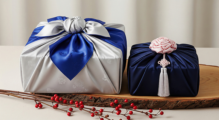 JPG 나무 편집이미지 한국전통 문화 백그라운드 가정 탁자 선물 장식 파란색 설날 추석 보자기 고급 은색 준비 민속 추석선물 편집실사 AI포토 AI콘텐츠 식물 전통 명절 컬러 가구 컨셉 한국 CG 파일형식 천_직물 명절선물