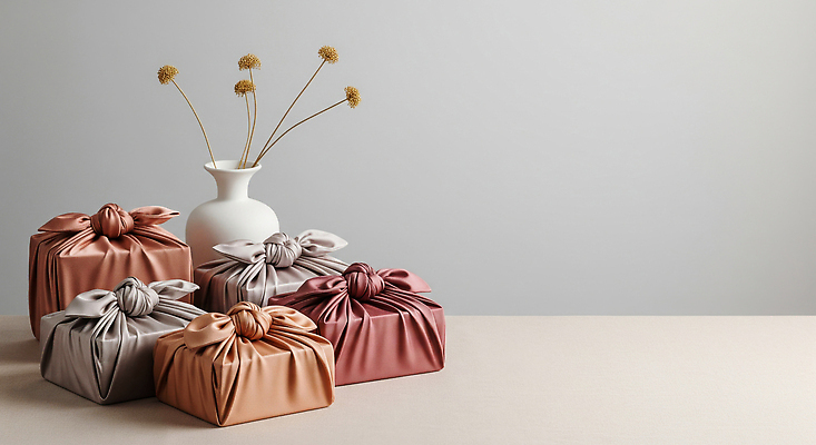 JPG 편집이미지 디자인 컬러 포장 탁자 선물 장식 인테리어 추석 꽃병 공간 보자기 고급 편안함 모던 소재 추석선물 편집실사 AI포토 AI콘텐츠 명절 꽃 가구 컨셉 감각 CG 파일형식 천_직물 명절선물