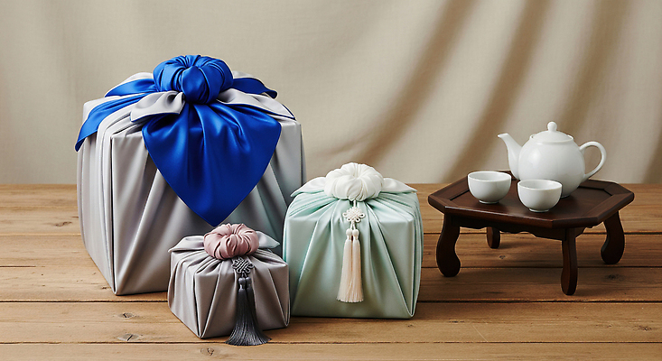 JPG 편집이미지 한국문화 전통 디자인 컬러 포장 탁자 선물 목재 세트 상자 추석 보자기 분위기 차 편안함 조화 추석선물 편집실사 AI포토 AI콘텐츠 나무 동양문화 명절 음료 가구 컨셉 재료 한국 감각 CG 파일형식 천_직물 명절선물