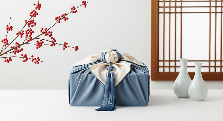 JPG 편집이미지 전통 디자인 꽃 컬러 패턴 한국 선물 장식 인테리어 상자 추석 보자기 고급 한복 오브젝트 뷰티풀 추석선물 편집실사 AI포토 AI콘텐츠 식물 한국전통 명절 아시아 컨셉 무늬 전통의상 CG 파일형식 천_직물 명절선물