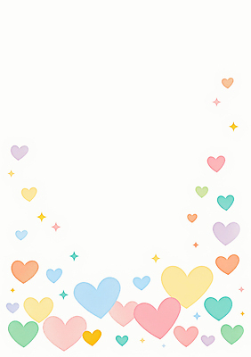 JPG 디자인 별 예술 컬러 백그라운드 무늬 패턴 일러스트 밝음 사랑 그래픽 장식 하트 부드러움 화사함 감성 소프트 창의성 활용 국내일러스트 AI일러스트 AI콘텐츠 자연요소 모양 감정 컨셉 감각 파일형식