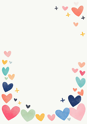 JPG 모양 디자인 감정 컬러 백그라운드 패턴 일러스트 사랑 그래픽 장식 디지털 공간 하트 그림 심플 부드러움 스타일 국내일러스트 AI일러스트 AI콘텐츠 무늬 감각 파일형식