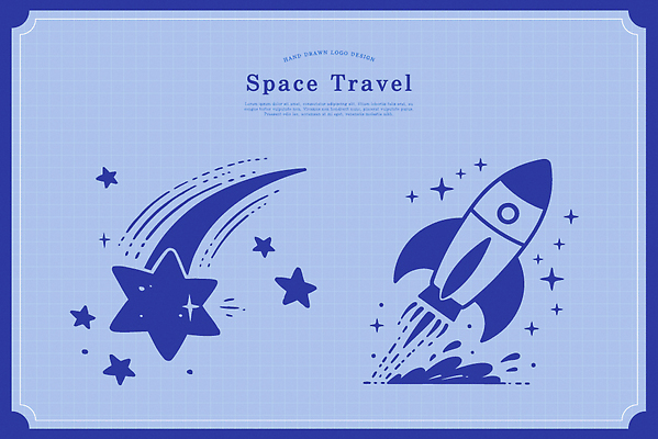 디자인 별 여행 백그라운드 일러스트 그래픽 파란색 우주 로켓 발사 우주선 탐사 국내일러스트 AI파일 자연요소 컬러 파일형식 벡터