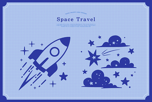 구름 디자인 별 예술 여행 일러스트 상상 우주 꿈 로켓 도전 우주선 스페이스 탐사 국내일러스트 AI파일 자연요소 도형 파일형식 벡터