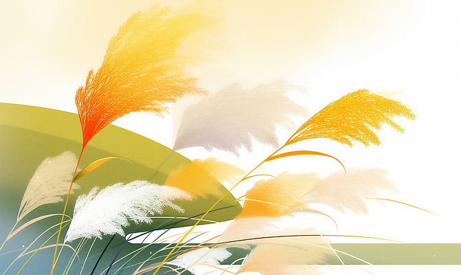 JPG 식물 컬러 백그라운드 일러스트 자연 하늘 바람 산 풍경 초원 여름 햇빛 억새 힐링 부드러움 감성 조화 뷰티풀 국내일러스트 AI일러스트 AI콘텐츠 자연요소 계절 컨셉 날씨 태양 감각 생태계 파일형식