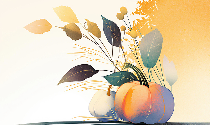 JPG 식물 디자인 예술 백그라운드 단풍 일러스트 자연 호박 풍경 그래픽 장식 가을 배열 화사함 조화 뷰티풀 색감 경관 국내일러스트 AI일러스트 AI콘텐츠 계절 컨셉 잎 채소 생태계 파일형식
