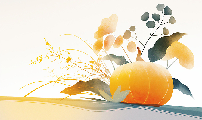 JPG 식물 디자인 꽃 감정 컬러 백그라운드 일러스트 자연 호박 따뜻함 풍경 잔디 노란색 평화 가을 분위기 그림 조화 창의성 디지털아트 국내일러스트 AI일러스트 AI콘텐츠 계절 컨셉 채소 생태계 파일형식