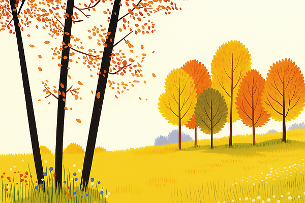 JPG 나무 계절 꽃 여유 컬러 일러스트 자연 밝음 풍경 잔디 햇빛 산책 감상 가을 변화 조화 만개 뷰티풀 전경 국내일러스트 AI일러스트 AI콘텐츠 식물 감정 컨셉 휴식 태양 생태계 파일형식 탑뷰
