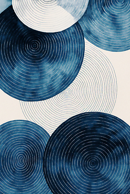 JPG 모양 디자인 예술 선 컬러 백그라운드 패턴 일러스트 추상 그래픽 파란색 흰색 원형 크기 그림 조화 구성 국내일러스트 AI일러스트 AI콘텐츠 도형 무늬 파일형식