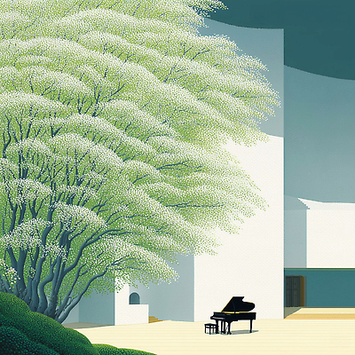 JPG 디자인 감정 음악 일러스트 자연 풍경 평화 소리 공간 구조물 피아노 모던 조경 조화 뷰티풀 국내일러스트 AI일러스트 AI콘텐츠 건축 컨셉 문화예술 건반악기 생태계 파일형식