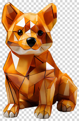 모양 편집이미지 디자인 예술 조각 생물 앉기 조형물 귀여움 주황색 매력적 개 기하학 PNG 다각형 웰시코기 도형 컬러 컨셉 무늬 포유류 모션 미술 파일형식