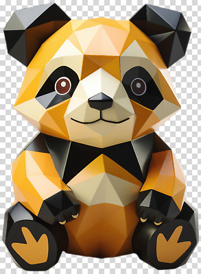 모양 편집이미지 디자인 예술 인형 컬러 조각 장식 인테리어 귀여움 판다 기하학 PNG 아이템 컨셉 무늬 곰 파일형식