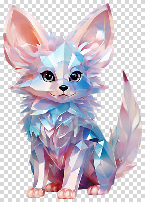 동물 편집이미지 캐릭터 디자인 예술 컬러 털 고양이 여우 기하학 PNG 디지털아트 스타일 무늬 포유류 반려동물 파일형식
