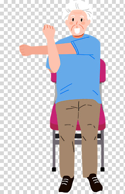 편집이미지 웰빙 노년 포즈 신체 의자 모션 건강 일상 생활 운동 스트레칭 어깨 팔 긴장 PNG 감정 가구 성인 라이프 신체부위 파일형식