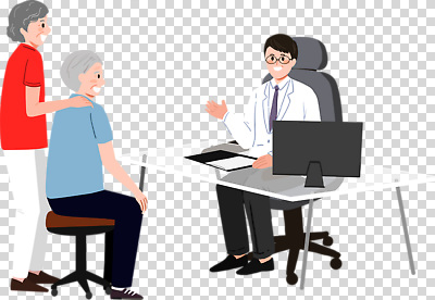 편집이미지 노년 의학 건강 설명 치료 건강관리 환자 의사 상담 예방 PNG 의사소통 진료실 모션 병원 관리 성인 진료 의료진 파일형식