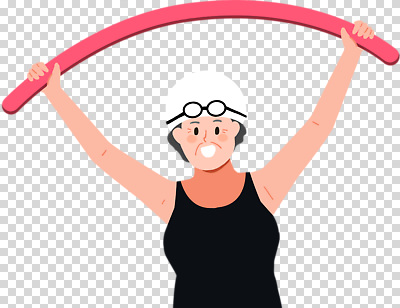 편집이미지 여자 노년 수영복 모션 수영장 건강 운동 수영 힘 활발 도구 연령 즐거움 PNG 옷 감정 컨셉 사람 성인 수상스포츠 파일형식