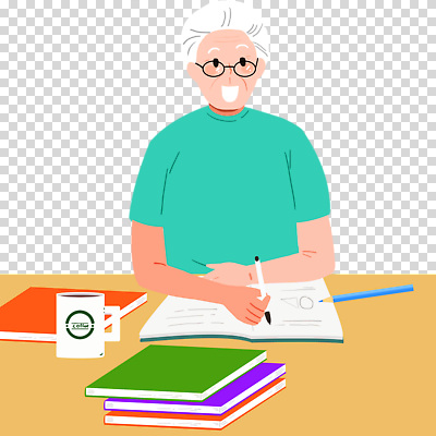 편집이미지 노년 컬러 모션 생활 책 학습 공책 교양 기록 커피잔 책상 PNG 창의성 교육 커피 가구 문구용품 잔 성인 파일형식