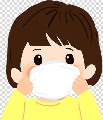 편집이미지 교육 얼굴 어린이 건강 마스크 안전 생활 노란색 보호 질병 예방 감염 PNG 습관 착용 컬러 컨셉 의학 사람 신체부위 파일형식