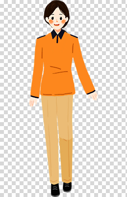편집이미지 캐릭터 디자인 옷 남자 구두 상의 바지 서기 사람 주황색 PNG 스타일 컬러 신발 모션 하의 파일형식